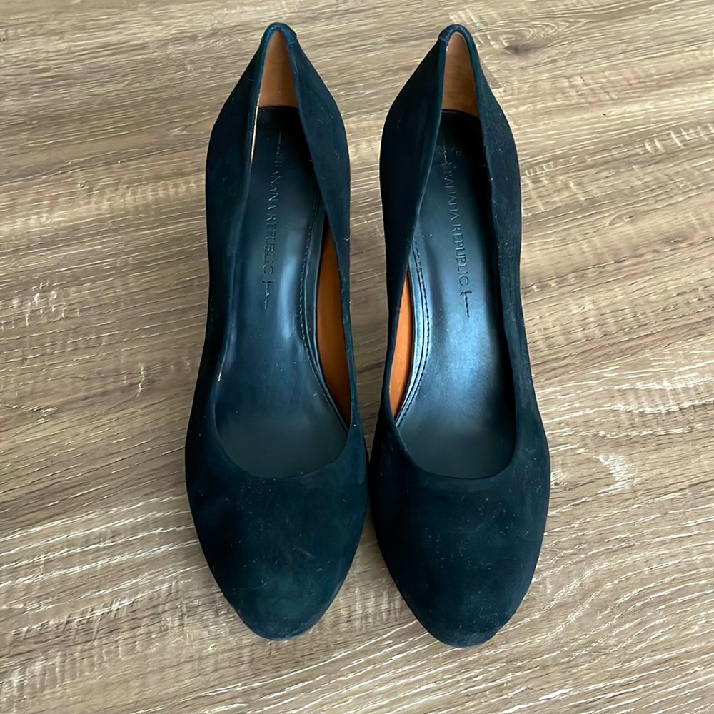 Banana Republic Black Suede Heels